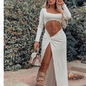Vestido Manga Larga Nudo
